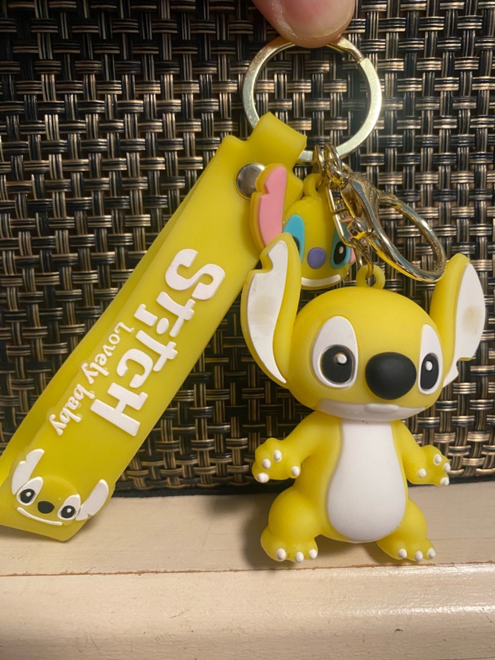 Stitch Kawaii Anime Keychain Accessories, 3D Keychains with PVC Soft Tape